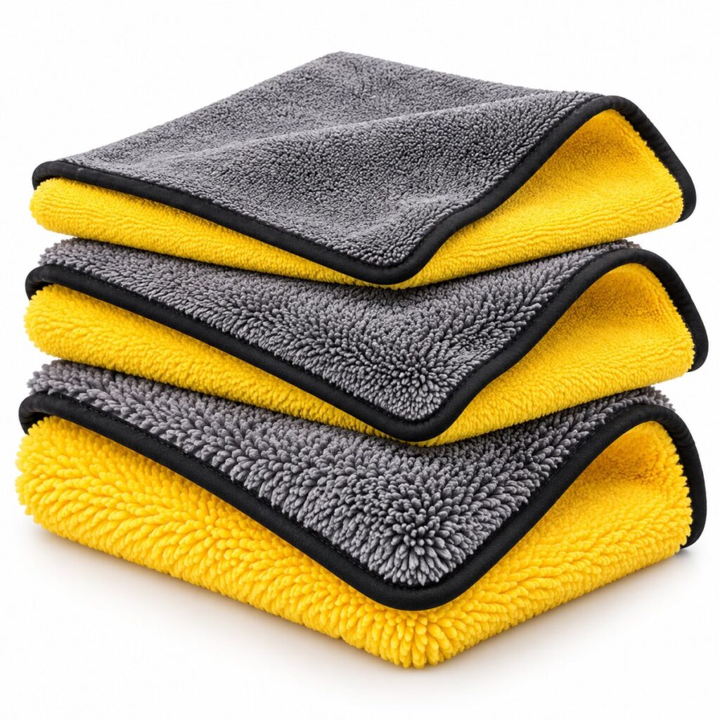 Chiffon microfibre double face Kloryn Nettoie & Sèche – lot de chiffons double face