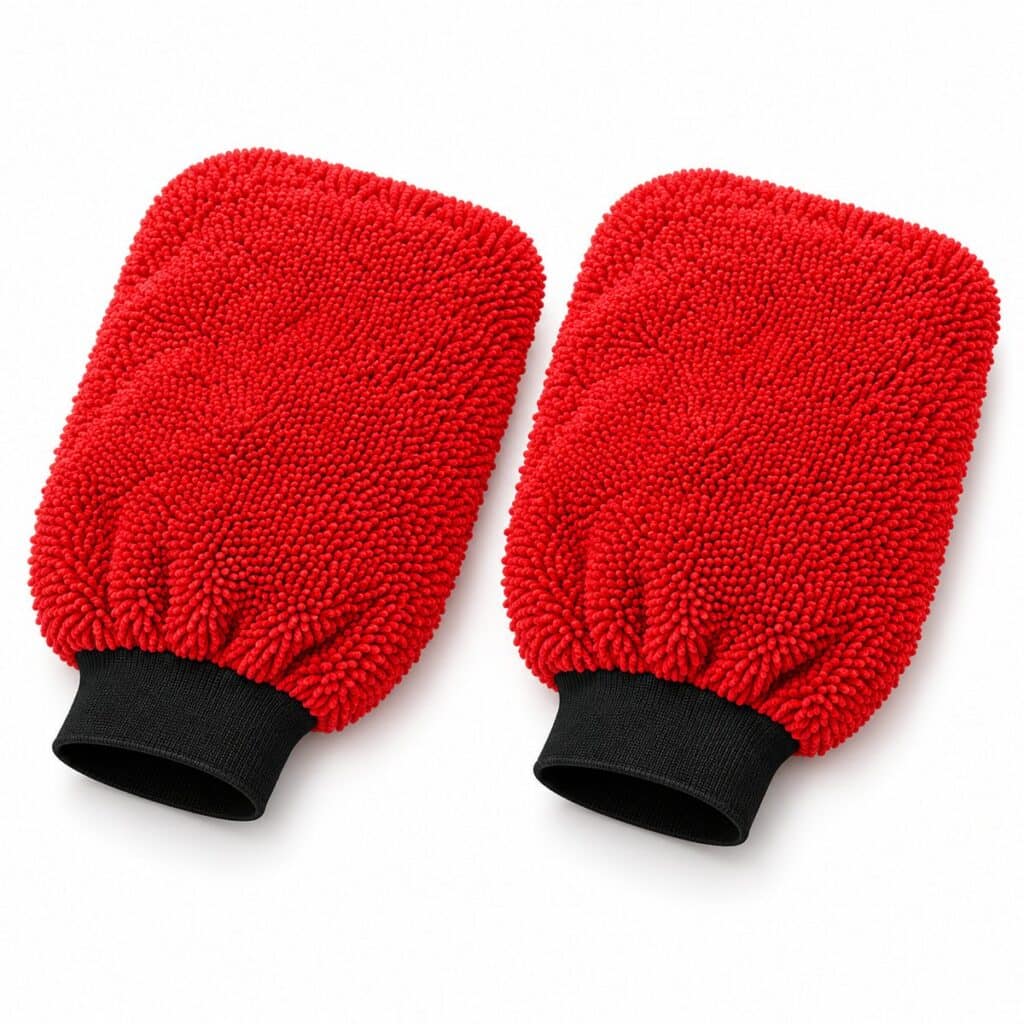 Gant de lavage microfibre Kloryn rouge – lot de 2 gants