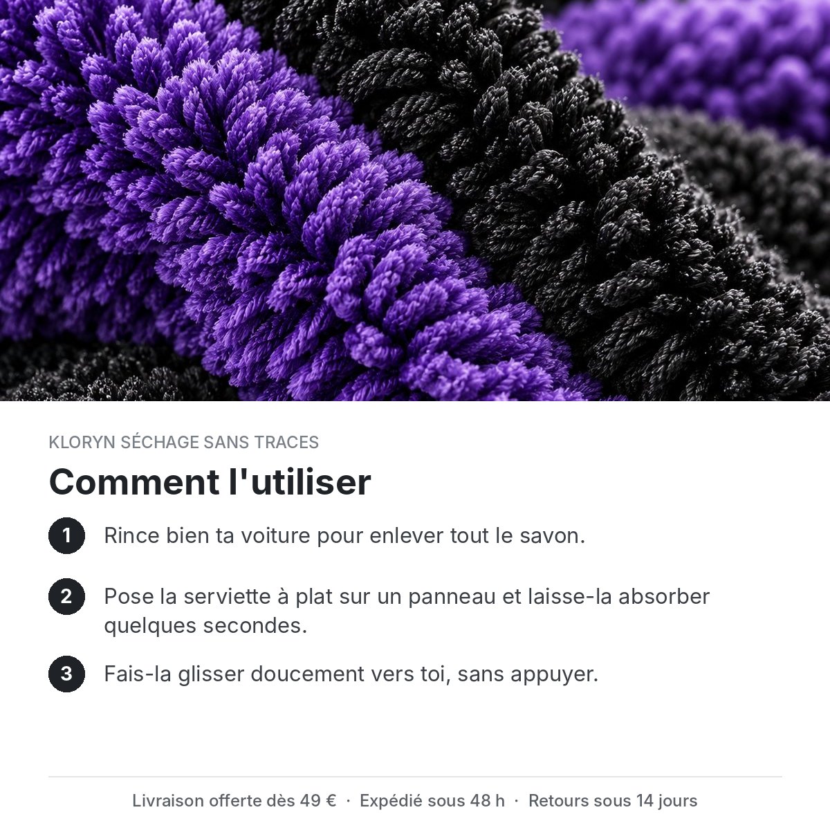 Kloryn Séchage Sans Traces – mode d'emploi en 3 étapes